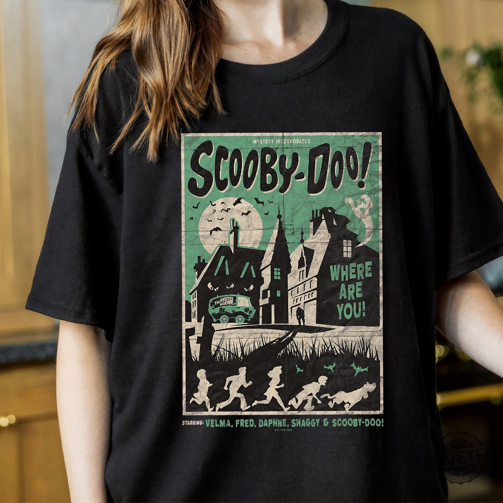 Scoobydoo Mystery Incorporated Scary House Movie Poster Tshirt Family Vacation Ideas Disneyland Family Fight Scoobydoo Where Are You Shirt Shaggy Scoobydoo Shirt Unique