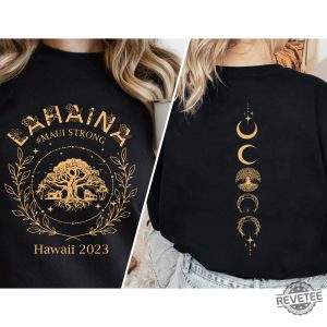 Maui Strong Shirt Lahaina Strong Banyan Tree Golden Shirt Maui Support Fire Relief Hawaii Shoreline Shirt Love For Lahaina Shirt Lahaina Strong Shirt Love For Lahaina T Shirts Unique revetee.com 5