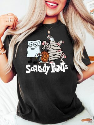 Scaredy Pants Cartoon Shirt Halloween Nuggets Shirt Spongebob Halloween Shirt Spongebob Scaredy Pants Episode Number Shirt Spongebob Halloween Episode Unique revetee.com 2