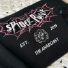 embroidered spider hoodie tshirt sweatshirt embroidered spiderpunk anarchist the amazing spider man hoodie vintage miles morales shirt across the spider verse 2023 laughinks.com 1