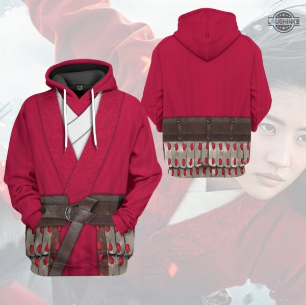 mulan live action costume liu yifei cosplay all over printed tshirt hoodie sweatshirt mulan outfit disney princess costumes disney mulan costume adults kids laughinks.com 1