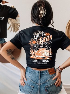 Zach Bryan Something In The Orange Front And Back Shirt Zach Bryan Tour 2024 Shirt Zach Bryan Tour Merch 2023 Zach Bryan Concert Merch Zach Bryan Burn Burn Burn Tour Merch revetee.com 3