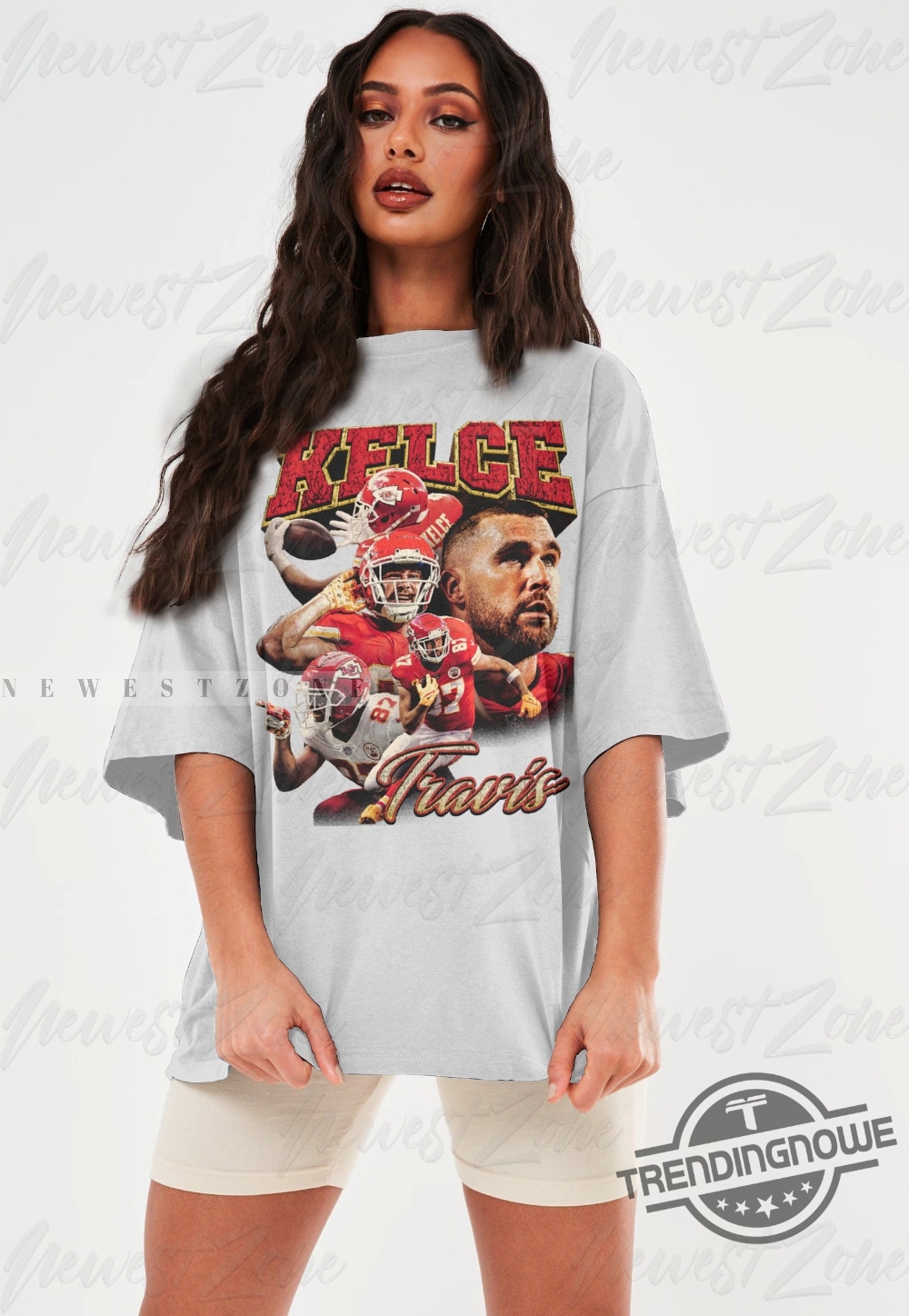 Travis Kelce Shirt  Kansas City Football Men's Cotton T-Shirt