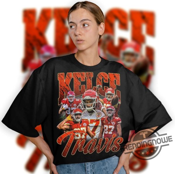 Travis Kelce Shirt Limited Travis Kelce Vintage T Shirt Graphic Unisex T Shirt Retro 90s Fans Homage Shirt trendingnowe.com 1