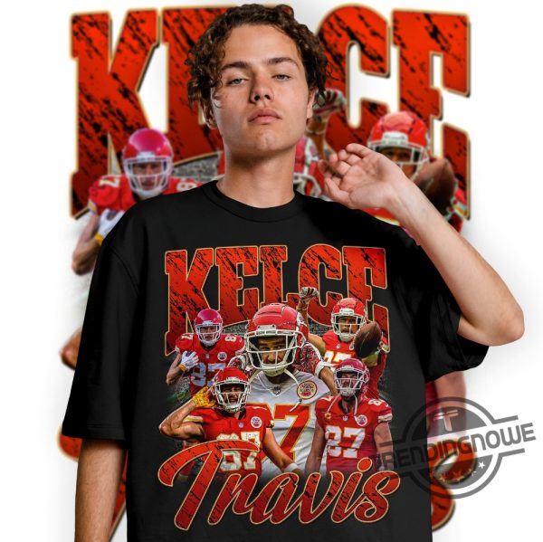 Travis Kelce Shirt Limited Travis Kelce Vintage T Shirt Graphic Unisex T Shirt Retro 90s Fans Homage Shirt trendingnowe.com 2