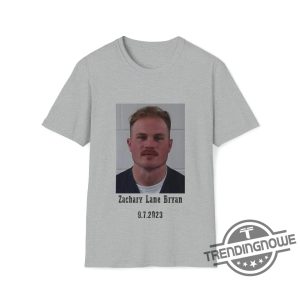 Zach Bryan Mugshot Shirt Zach Bryan Arrested Shirt Zach Bryan Mugshot T Shirt trendingnowe.com 3