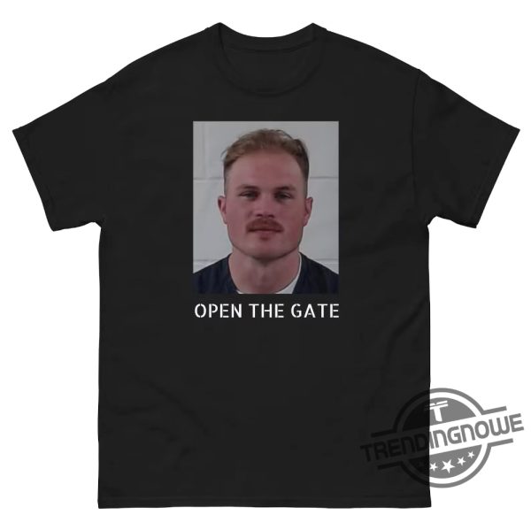 Zach Bryan Mugshot Shirt Open the Gate Shirt Zach Bryan Arrested Shirt Zach Bryan Mugshot T Shirt trendingnowe.com 1