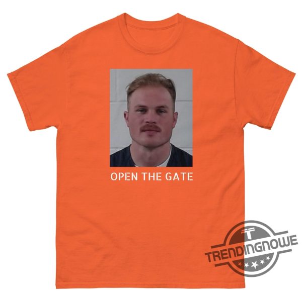 Zach Bryan Mugshot Shirt Open the Gate Shirt Zach Bryan Arrested Shirt Zach Bryan Mugshot T Shirt trendingnowe.com 4