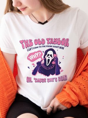 Halloween Era Sweatshirt She Cant Come To The Phone Right Now Halloween Shirt Taylor Swift Eras Tour Shirt Taylor Swift Tour 2023 Shirt Look What You Made Me Do Lyrics New revetee.com 4