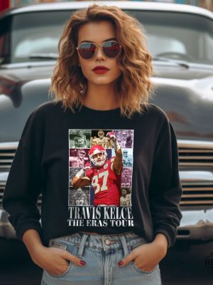 Travis Kelce The Eras Tour Shirt Travis Kelce Shirt Travis Kelce Sweatshirt Travis Kelce Hoodie Travis Kelce Football Shirt Travis Kelce Knee Shirt Kansas City Chiefs Shirt Unique revetee.com 2