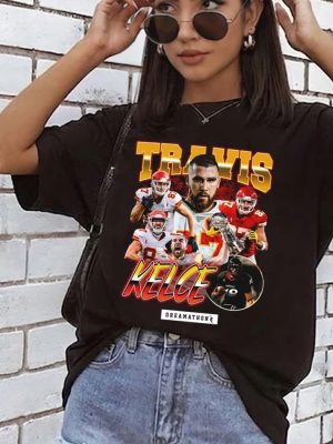 Travis Kelce Shirt Travis Kelce Vintage 90S Bootleg Style Rap Tee Tk 87 Dreams Tshirt Kansas Football Player Shirt Sweatshirt Travis Kelce Knee Shirt Kansas City Chiefs Shirt Unique revetee.com 2