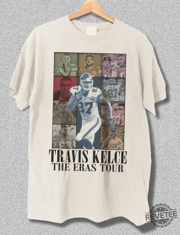 Travis Kelce The Eras T Shirt Unisex Shirt Football Shirt Gift For Fans Tk81 Travis Kelce Knee Shirt Kansas City Chiefs Shirt revetee.com 1