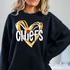 Kc Chiefs Sweatshirt Kc Chiefs In My Heart Shirt Kansas City Football Sweatshirt Gift For Football Fan Kc Football Sweatshirt Fan Gift Travis Kelce Knee Shirt Kansas City Chiefs Shirt revetee.com 1