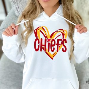 Kansas City Cute Sweatshirt, Football Season Kc Long Sleeve Unisex Hoodie