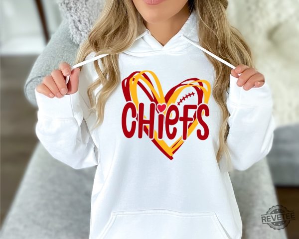 Kc Chiefs Sweatshirt Kc Chiefs In My Heart Shirt Kansas City Football Sweatshirt Gift For Football Fan Kc Football Sweatshirt Fan Gift Travis Kelce Knee Shirt Kansas City Chiefs Shirt revetee.com 3