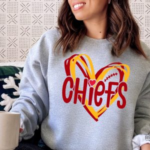 Kc Chiefs Sweatshirt Kc Chiefs In My Heart Shirt Kansas City Football Sweatshirt Gift For Football Fan Kc Football Sweatshirt Fan Gift Travis Kelce Knee Shirt Kansas City Chiefs Shirt revetee.com 6