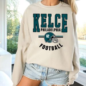 Jason Kelce Philadelphia Football Sweatshirt Vintage Philadelphia Football  Crewneck Sweatshirt Jason Kelce Man Bun Shirt Jason Kelce Replacement Merch  Jason Kelce Wif New - Revetee