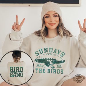 Eagles Embroidered Sweatshirt Tshirt Hoodie Philadelphia Eagles Football  Embroidery Shirts Sundays Are For The Birds Gang Embroidered T Shirt Eagles  Game 2023 Gift for Fan - Laughinks