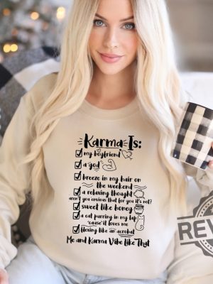 Me And Karma Vibe Like That Shirt Betty Lyrics Taylor Swift Karma By Taylor Swift And Ice Spice Shirt Me And Karma Vibe Like That Shirt Taylor Swift Eras Tour Movie 22 Lyrics Taylor Swift revetee.com 7