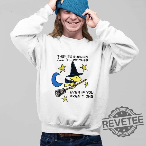 Theyre Burning All The Witches Even If You Arent One Shirt Snoopy Christmas Shirt Snoopy And Woodstock Snoopy Fall Crewneck Happy September Snoopy Crewneck New revetee.com 3