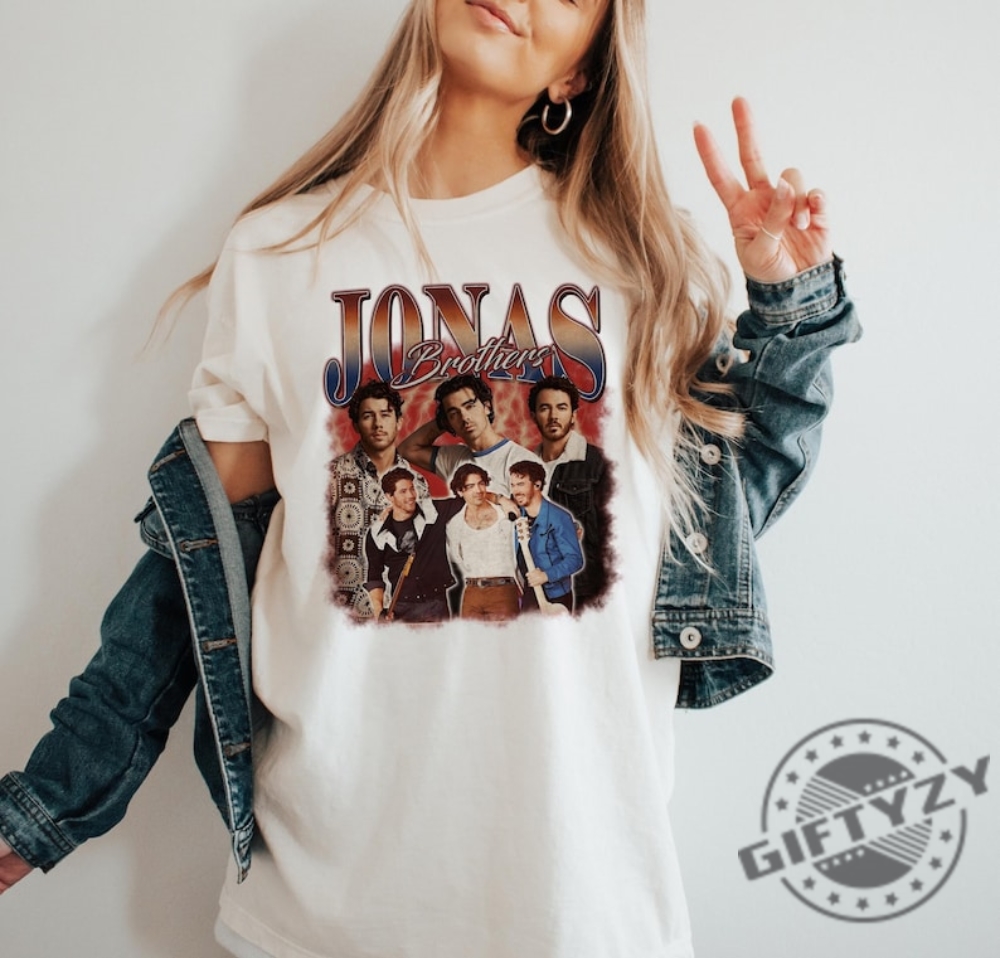 Jonas Brothers Vintage Shirt Joe Jonas Homage Shirt Jonas Five Albums One Night Tour Shirt