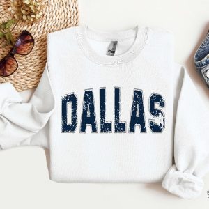 Dallas Sweatshirt Dallas TX Sweater Texas Sports Crewneck Dallas Gifts  Unisex Football Shirt Sunday Game Day Shirt TX Varsity Grad Shirt