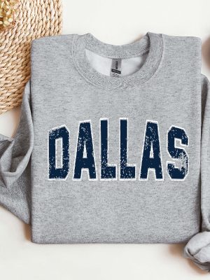 Dallas Football Sweatshirt Dallas Football Shirt Vintage Dallas Football Sweatshirt Dallas Fan Gift Sunday Football Sweater Dallas Cowboys Shirt Dallas Cowboys Hoodie revetee.com 4