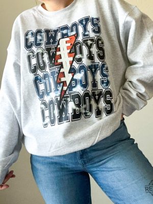 Cowboys Lightening Bolt Pullover Dallas Cowboys Pullover Dallas Cowboys Hoodie Dallas Cowboy Sweatshirt New revetee.com 3