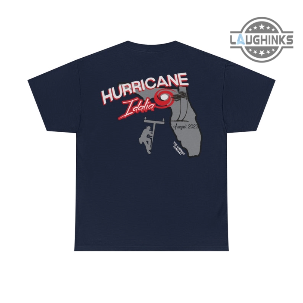 Florida Hurricane Idalia Shirt Back Side I Survived Hurricane Idalia Storm Shirts Idalia Path Hurricane August 2023 Tshirt Sweatshirt Hoodie Tropical Storm Warning