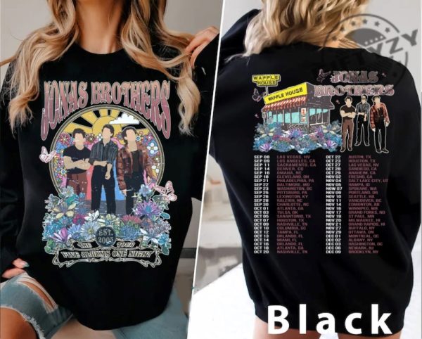 Jonas Brothers 2 Sides Shirt Jonas Brothers Tour Hoodie Concert 2023 Retro Gift Jonas Retro 90S Sweater Jonas Brothers Graphic Tshirt giftyzy.com 4