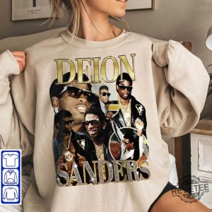Rapper Deion Sanders Shirt Vintage 90s Retro Graphic Tee Gifts Fan