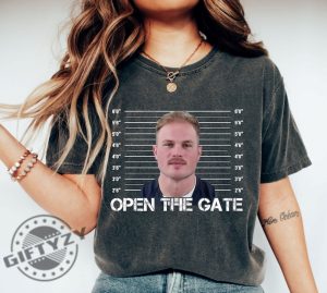 Zach Bryan Mugshot Shirt Open The Gate Zach Bryan Mugshot Hoodie In Zach We Trust Zach Bryan Sweatshirt Zach Bryan Arrested Free Zach Tshirt giftyzy.com 2