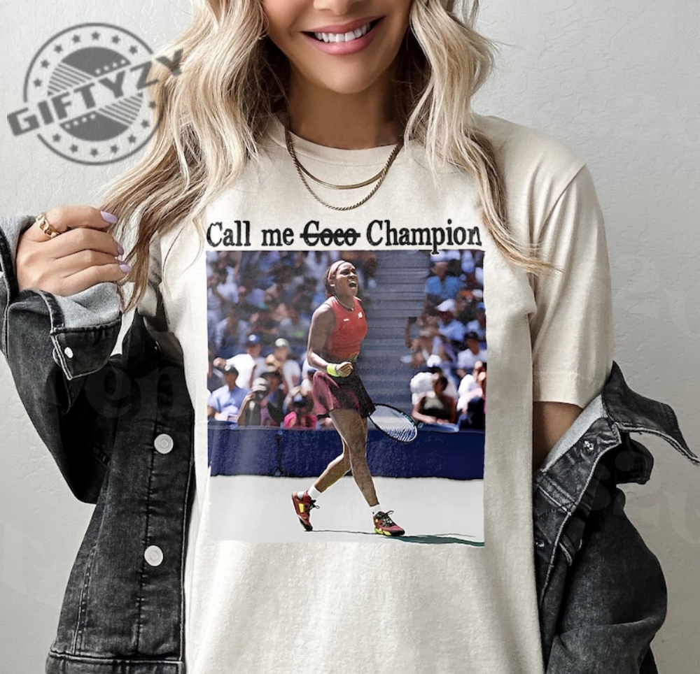 Coco Gauff Us Open 2023 Champion Shirt Call Me Coco Tshirt Coco Gauff Vintage Hoodie Trending Sweatshirt Call Me Coco Champion Shirt