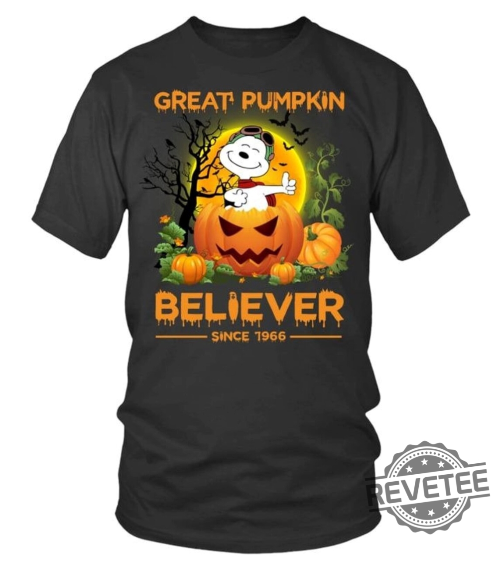 Halloween Snoopy Great Pumpkin Believer Since 1966 Shirt Dog Autumn Pumpkin Sweatshirt Halloween Hoodie Fall Snoopy Sweatshirt Snoopy Fall Crewneck New