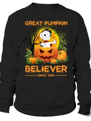 Halloween Snoopy Great Pumpkin Believer Since 1966 Shirt Dog Autumn Pumpkin Sweatshirt Halloween Hoodie Fall Snoopy Sweatshirt Snoopy Fall Crewneck New revetee.com 2