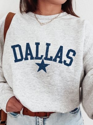 Dallas Sweatshirt Womens Dallas Shirt Distressed Dallas Sweatshirt Cowboys Sweatshirt Dallas Cowboy Hoodie Football Lovers Gift Dallas Cowboy T Shirt Vintage Dallas Cowboys Shirt revetee.com 2