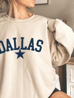 Dallas Sweatshirt Womens Dallas Shirt Distressed Dallas Sweatshirt Cowboys Sweatshirt Dallas Cowboy Hoodie Football Lovers Gift Dallas Cowboy T Shirt Vintage Dallas Cowboys Shirt revetee.com 3