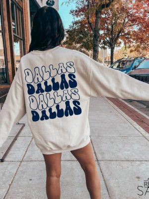 Dallas Sweatshirt Dallas Tx Sweater Texas Sports Crewneck Cowboys Sweatshirt Dallas Cowboy Hoodie Football Lovers Gift Dallas Cowboy T Shirt Vintage Dallas Cowboys Shirt revetee.com 2