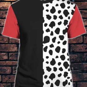 cruella deville costumes all over printed hoodie t shirt sweatshirt for adults kids cruella deville halloween costume 101 dalmatians villain cosplay laughinks.com 2