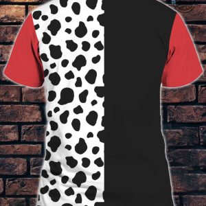 cruella deville costumes all over printed hoodie t shirt sweatshirt for adults kids cruella deville halloween costume 101 dalmatians villain cosplay laughinks.com 3