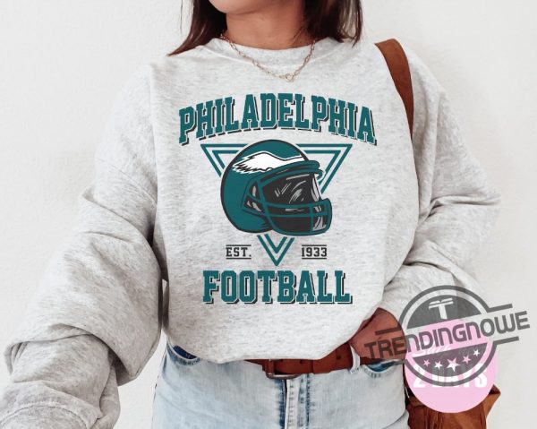 Philadelphia Eagle Shirt Sweatshirt Retro Philadelphia Football Crewneck Sweatshirt Shirt Eagle HoodieGift For Women Men trendingnowe.com 2