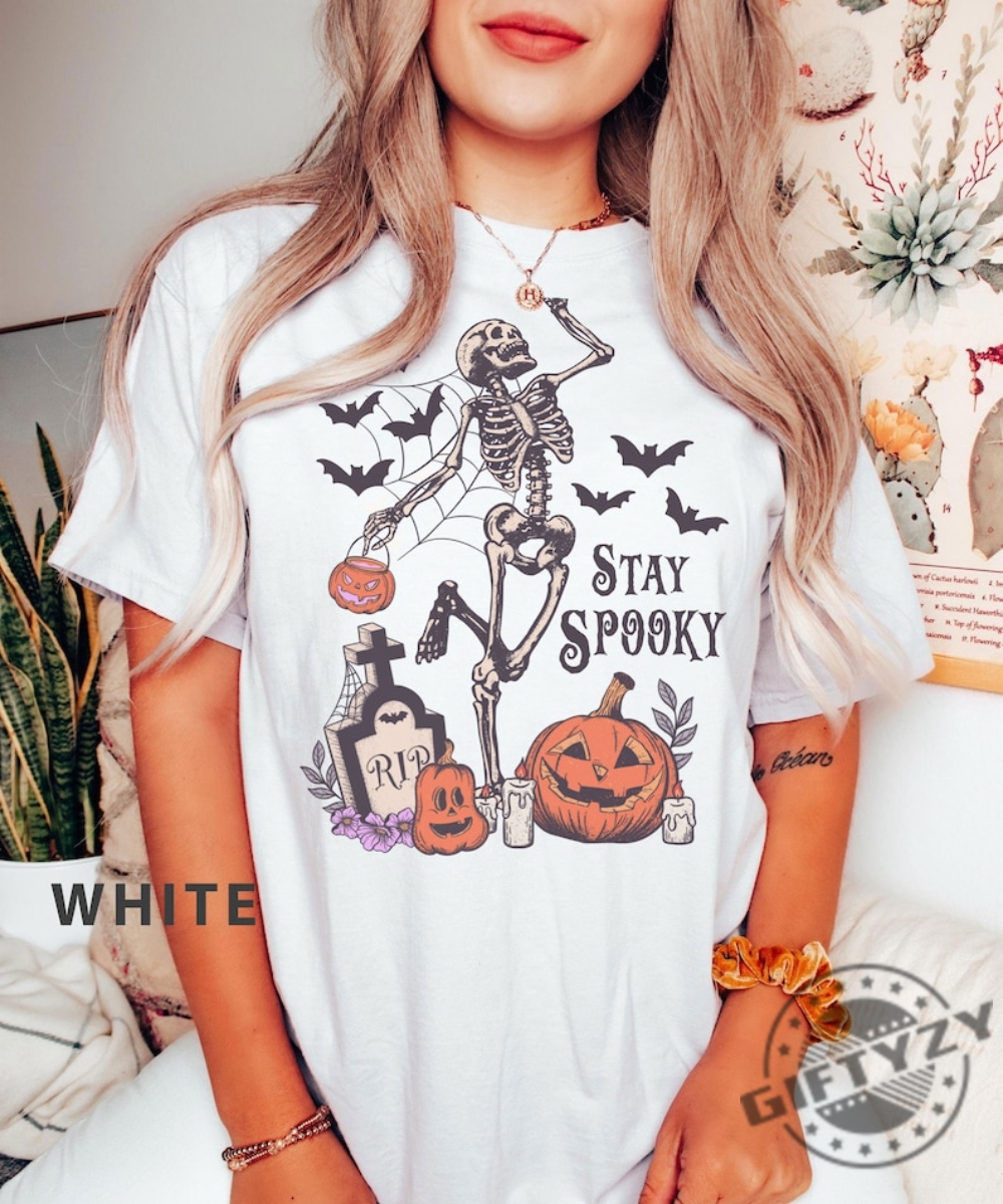 Stay Spooky Shirt Halloween Witch Tshirt Gift For Halloween Hoodie Skeleton Fall Halloween Sweatshirt