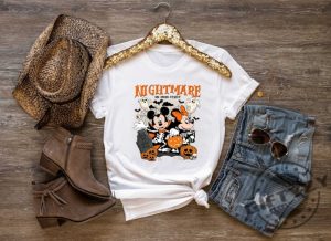 Retro Mickey Minnie Halloween Shirt Vintage Disney Halloween Tshirt Nightmare On The Main Streat Sweatshirt Halloween Pumpkin Disney Shirt giftyzy.com 4