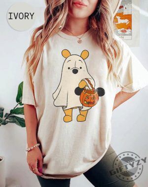 Pooh Ghost Halloween Shirt Disney Spooky Season Sweater Mickeys Not So Scary Halloween Hoodie Halloween Pumpkin Tshirt giftyzy.com 3