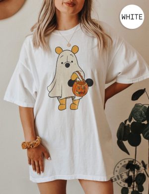 Pooh Ghost Halloween Shirt Disney Spooky Season Sweater Mickeys Not So Scary Halloween Hoodie Halloween Pumpkin Tshirt giftyzy.com 6