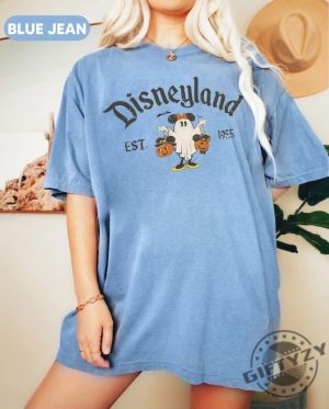 Retro Disneyland Est 1955 Mickey Mouse Halloween Shirt Mickey Halloween Pumpkins Shirt Disneyland Halloween Shirt Halloween Mickey Ghost giftyzy.com 6