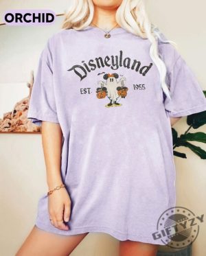 Retro Disneyland Est 1955 Mickey Mouse Halloween Shirt Mickey Halloween Pumpkins Shirt Disneyland Halloween Shirt Halloween Mickey Ghost giftyzy.com 7