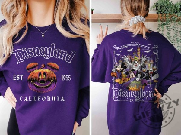 Disneyland Est. 1955 Halloween Shirt 2 Sided Disney Halloween Hoodie Oogie Boogie Bash Party Tshirt Disney Halloween Party Sweatshirt giftyzy.com 3