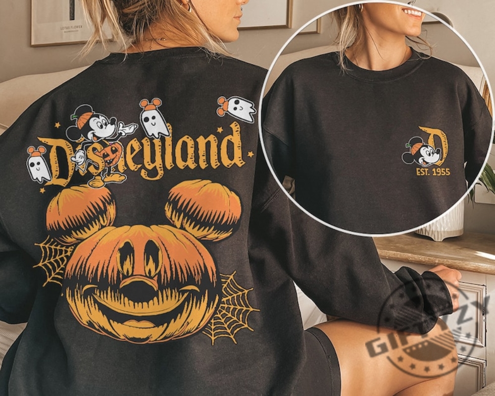 Disneyland Halloween 2 Sides Shirt Disneyworld Double Side Halloween Shirt Halloween Matching Hoodie Spooky Season Sweater Disney Trip Tee