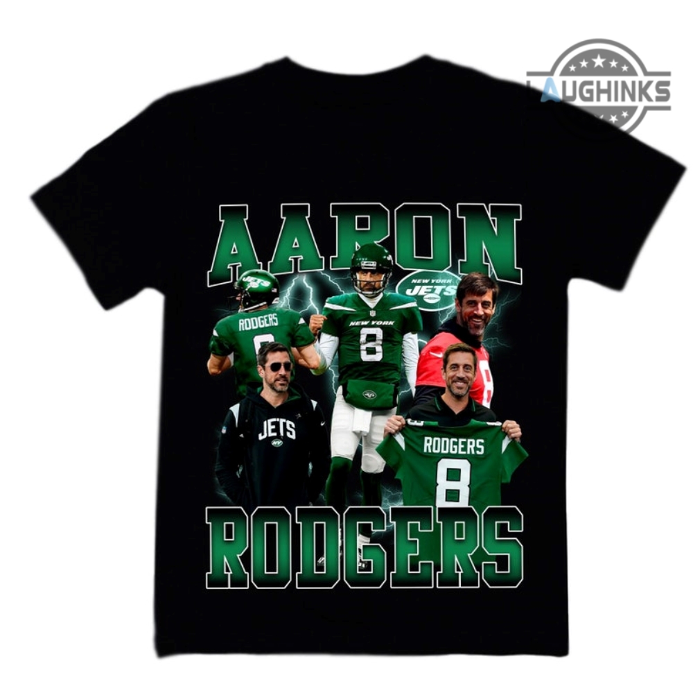 NFL Team Apparel Youth New York Jets Aaron Rodgers Green T-Shirt